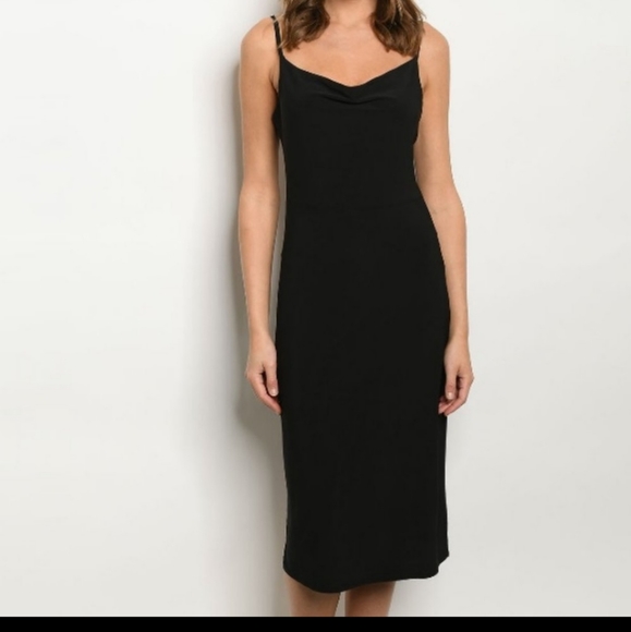 Lulus Dresses & Skirts - NWOT Little Black Dress - 90's inspired Cowl Neck